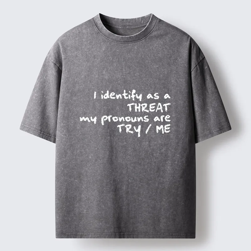 Tokyo-Tiger Don’t Test Me, I’m A Threat Washed T-Shirt