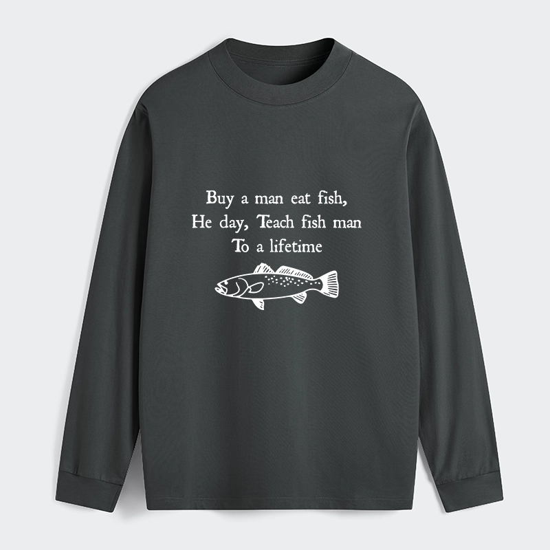 Tokyo-Tiger Man Eat Fish Meme Classic Long Sleeve T-Shirt