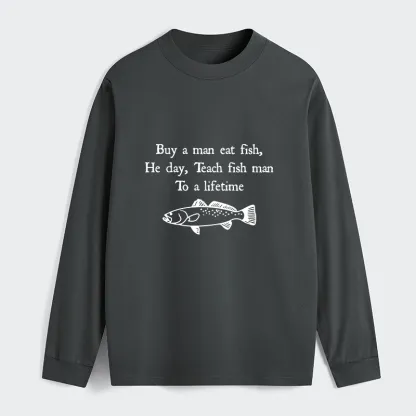 Tokyo-Tiger Man Eat Fish Meme Classic Long Sleeve T-Shirt