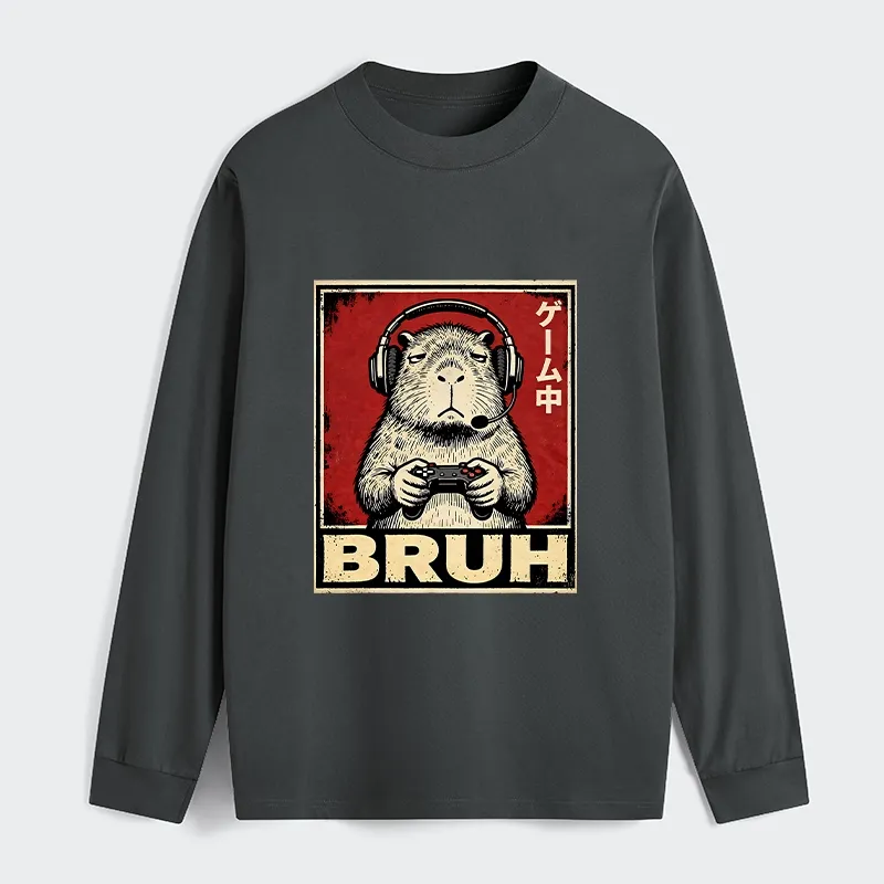 Tokyo-Tiger Funny Capybara Playing Games Classic Long Sleeve T-Shirt