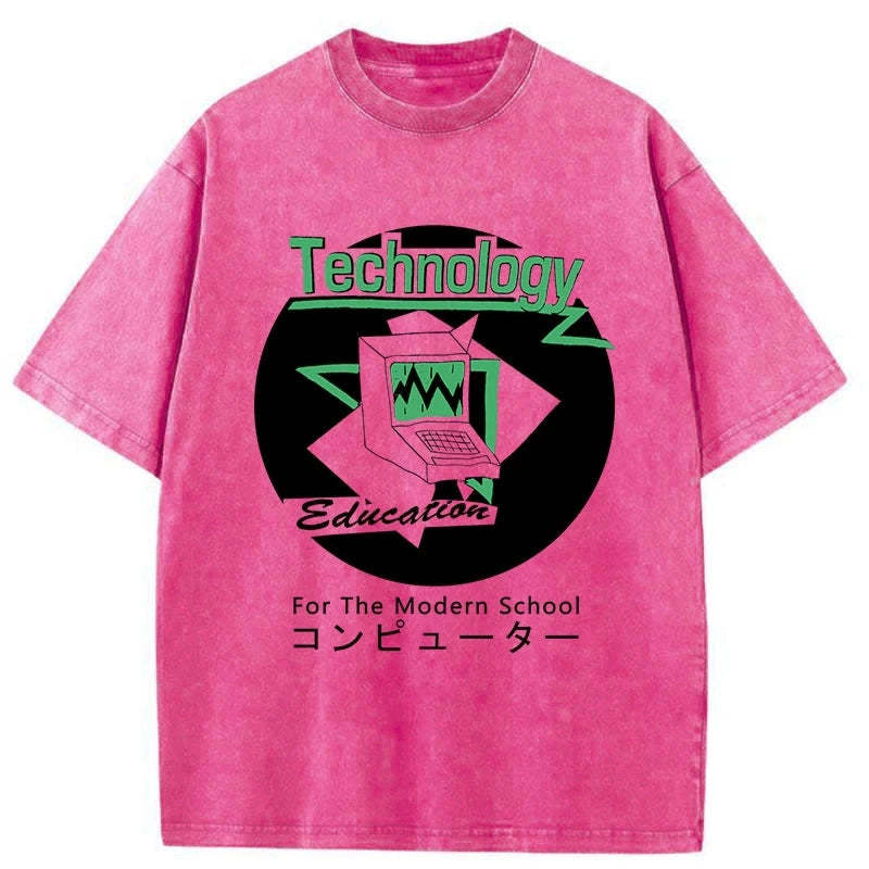 Tokyo-Tiger Technology For The Modern School Washed T-Shirt