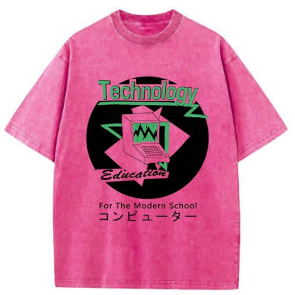 Tokyo-Tiger Technology For The Modern School Washed T-Shirt