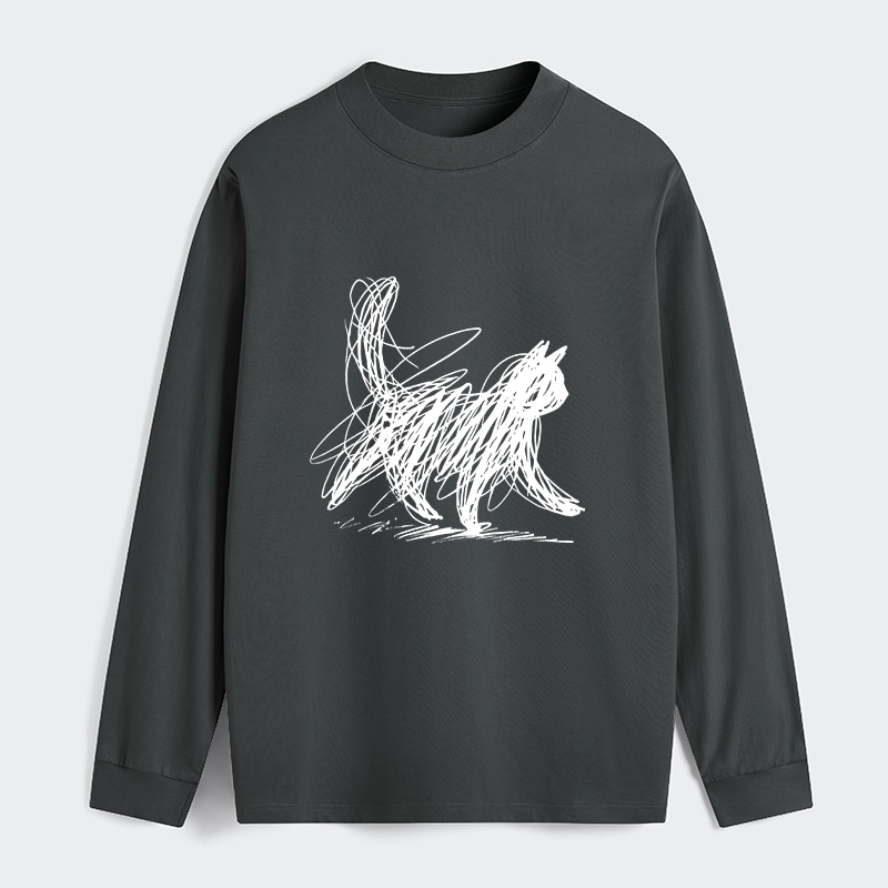Tokyo-Tiger Minimalist Cat Art Classic Long Sleeve T-Shirt