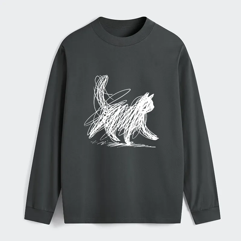 Tokyo-Tiger Minimalist Cat Art Classic Long Sleeve T-Shirt