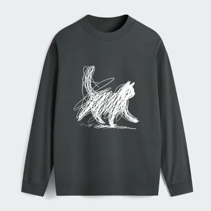 Tokyo-Tiger Minimalist Cat Art Classic Long Sleeve T-Shirt