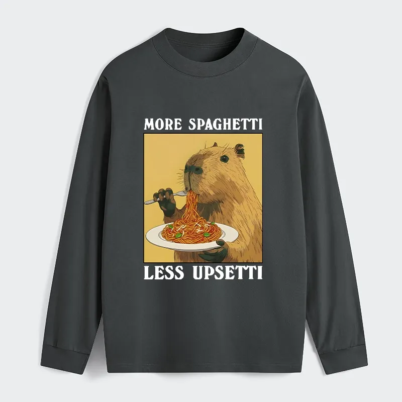 Tokyo-Tiger Capybara Eating Pasta Classic Long Sleeve T-Shirt