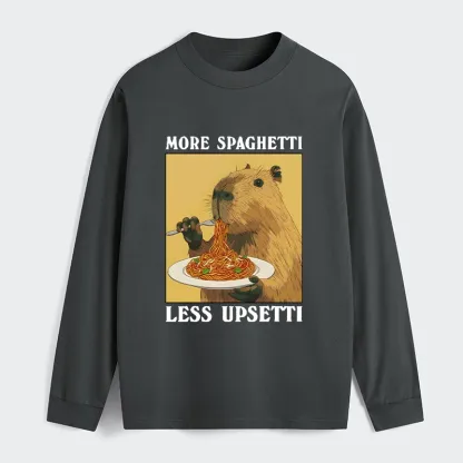 Tokyo-Tiger Capybara Eating Pasta Classic Long Sleeve T-Shirt