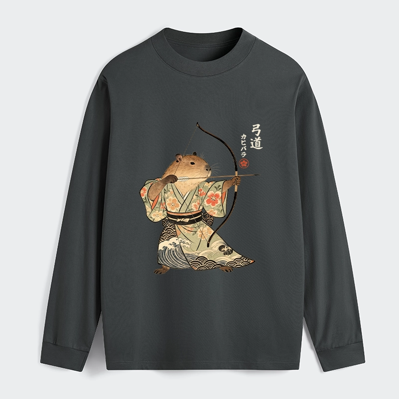 Tokyo-Tiger Capybara Archery Classic Long Sleeve T-Shirt