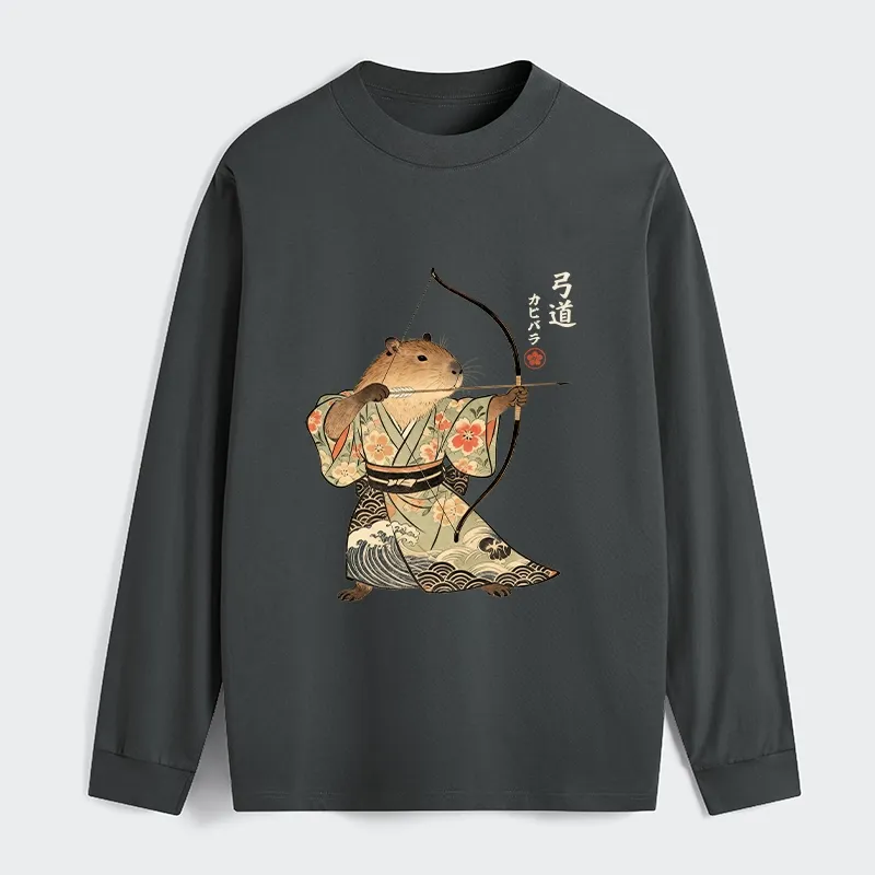 Tokyo-Tiger Capybara Archery Classic Long Sleeve T-Shirt