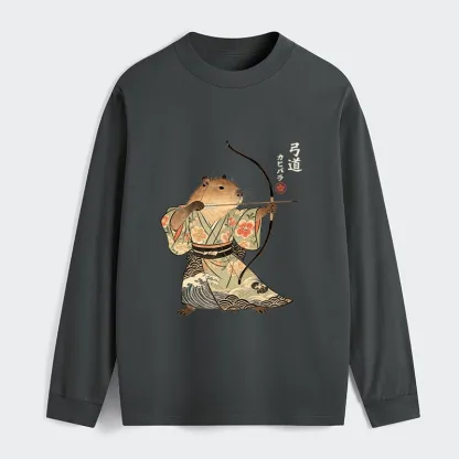 Tokyo-Tiger Capybara Archery Classic Long Sleeve T-Shirt