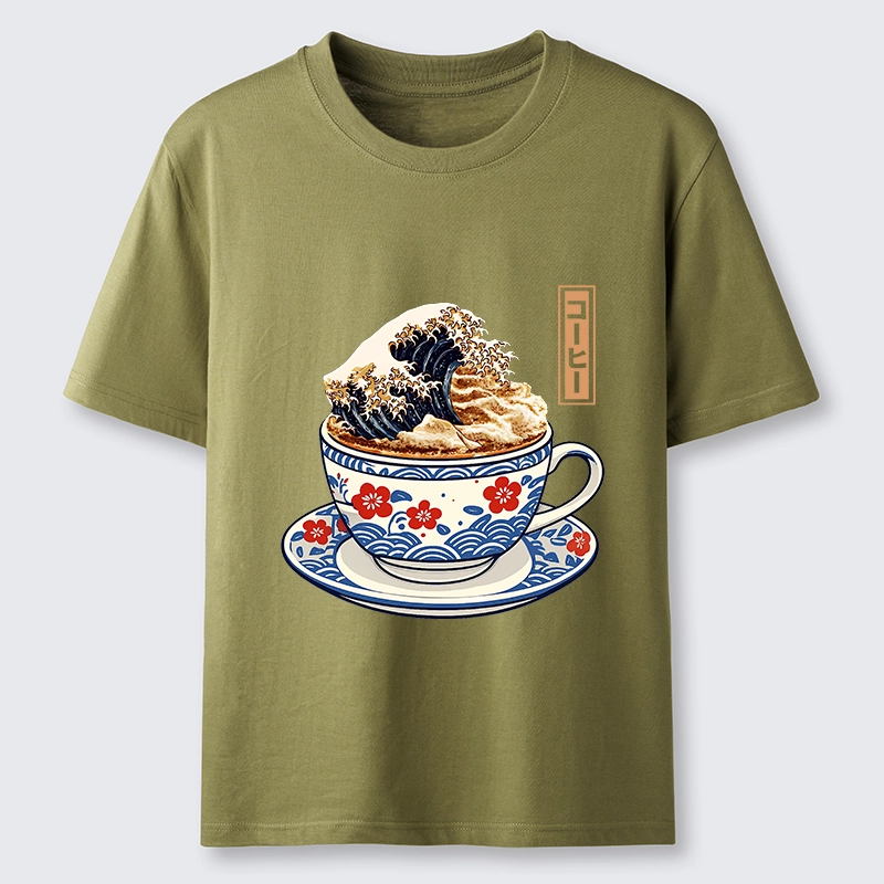 Tokyo-Tiger Coffee Wave Foam Classic T-Shirt