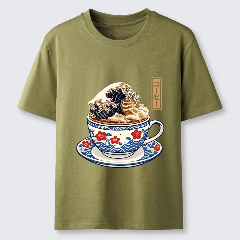 Tokyo-Tiger Coffee Wave Foam Classic T-Shirt Sale