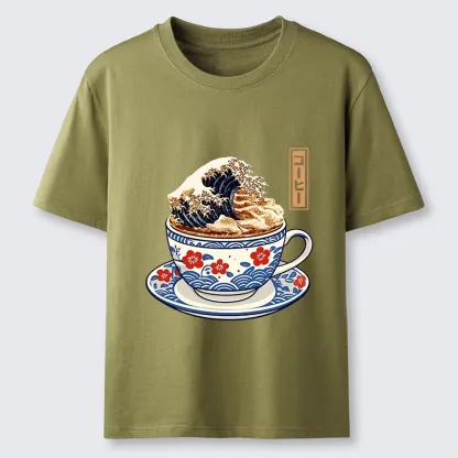 Tokyo-Tiger Coffee Wave Foam Classic T-Shirt