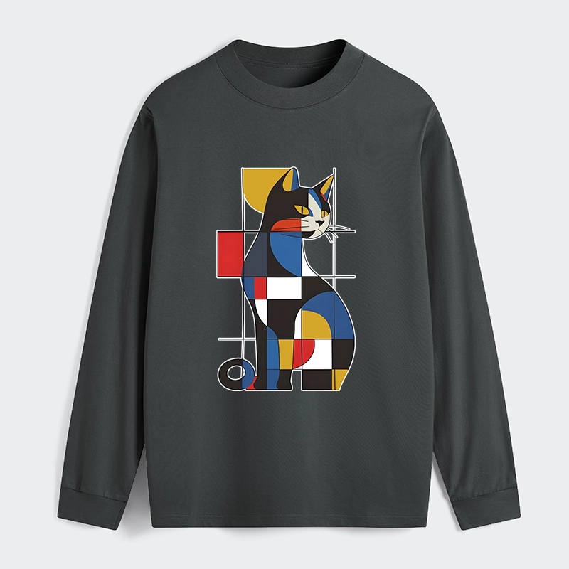 Tokyo-Tiger Mondrian Cat Classic Long Sleeve T-Shirt