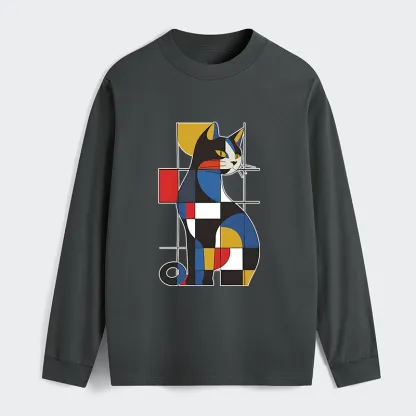 Tokyo-Tiger Mondrian Cat Classic Long Sleeve T-Shirt