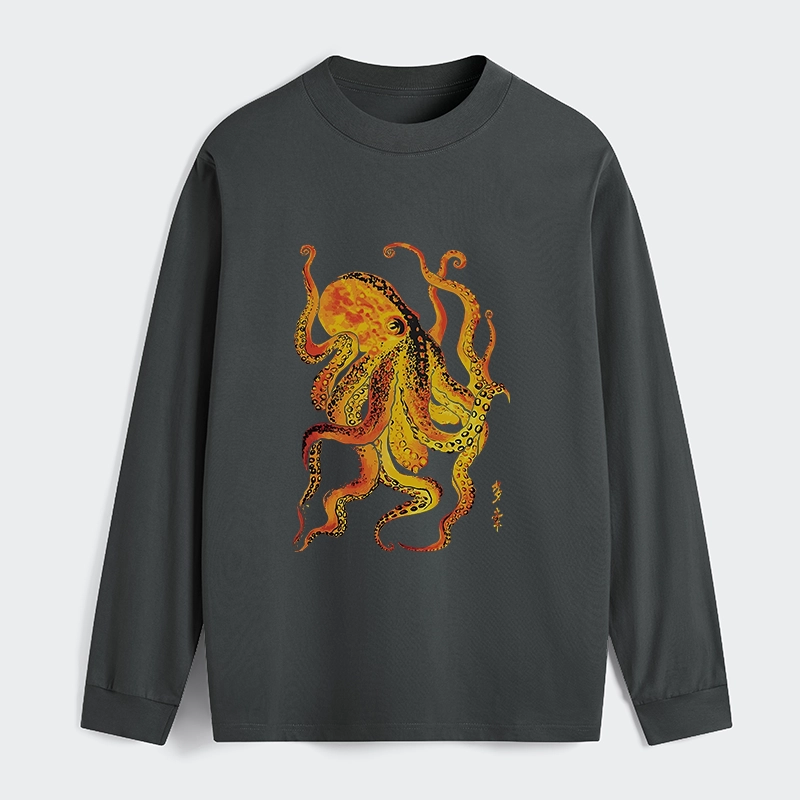 Tokyo-Tiger Deep Sea Gorgeous Octopus Classic Long Sleeve T-Shirt