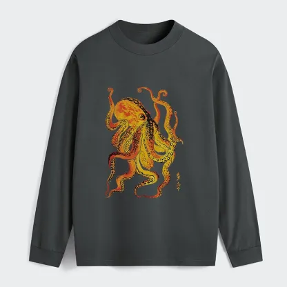 Tokyo-Tiger Deep Sea Gorgeous Octopus Classic Long Sleeve T-Shirt