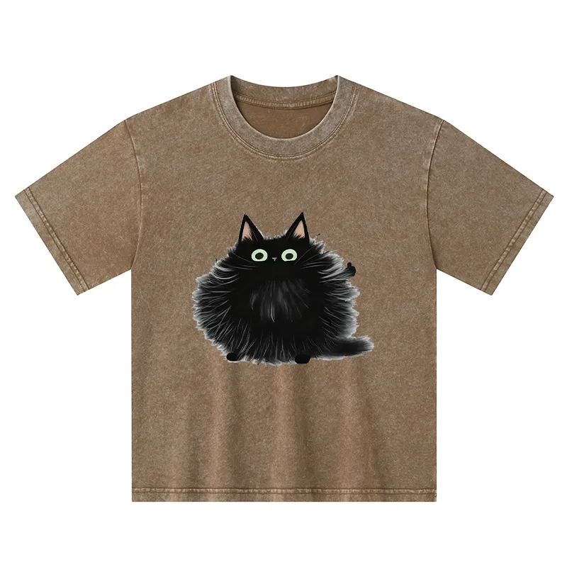 Tokyo-Tiger Cat's Approval Kids Washed T-Shirt