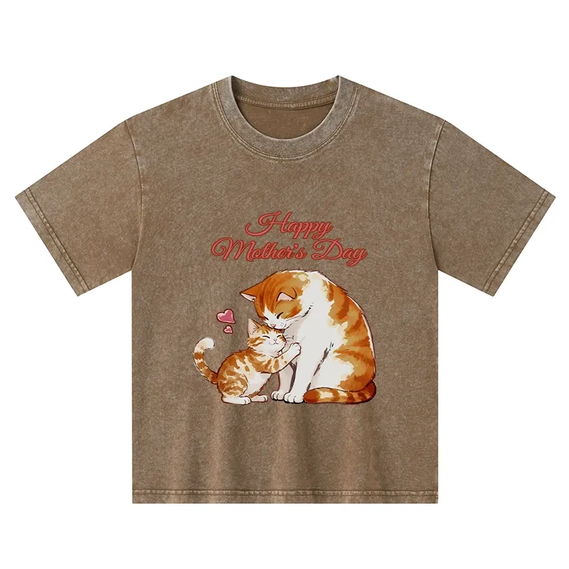Tokyo-Tiger Love Of Cats Kids Washed T-Shirt