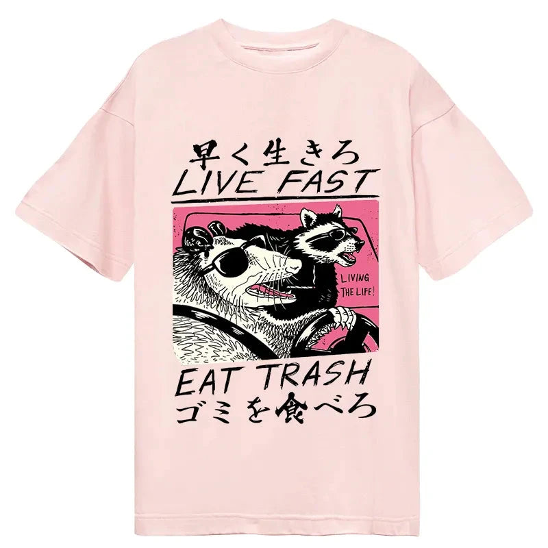 Tokyo-Tiger Live Fast Eat Trash Classic T-Shirt