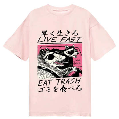Tokyo-Tiger Live Fast Eat Trash Classic T-Shirt