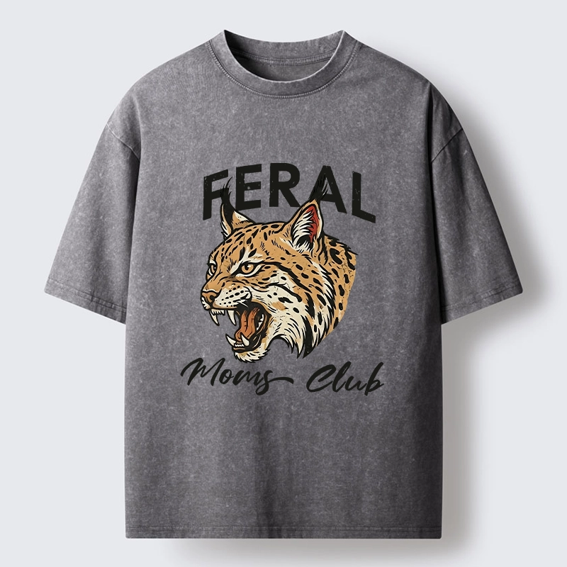 Tokyo-Tiger Lynx Roaring For Mom Power Washed T-Shirt
