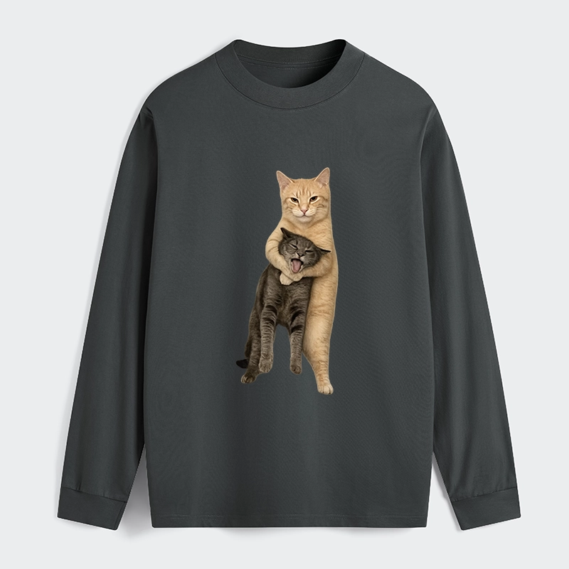 Tokyo-Tiger Orange Cat’s Tight Embrace Classic Long Sleeve T-Shirt
