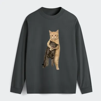 Tokyo-Tiger Orange Cat’s Tight Embrace Classic Long Sleeve T-Shirt