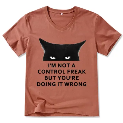 Tokyo-Tiger Control Freak Funny V-Neck Classic T-Shirt