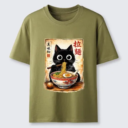 Tokyo-Tiger Cute Cat Slurping Ramen Classic T-Shirt