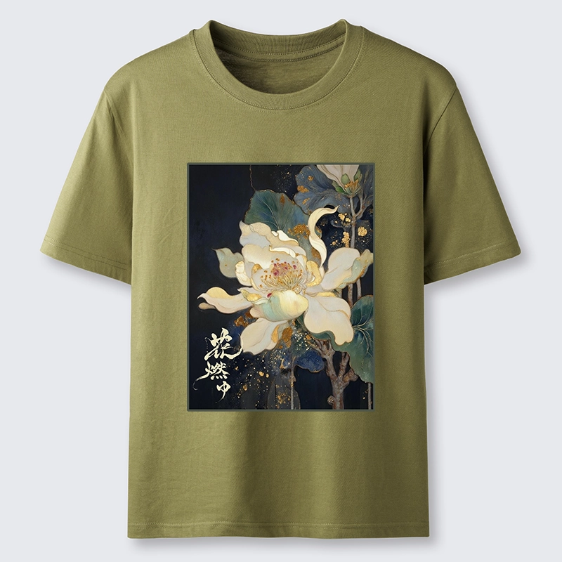 Tokyo-Tiger Lotus Adorned With Golden Specks Classic T-Shirt