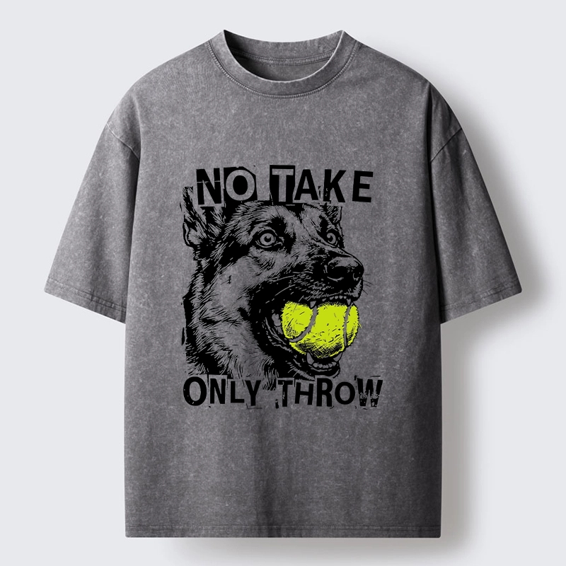 Tokyo-Tiger Dog Wants Ball Thrown Washed T-Shirt