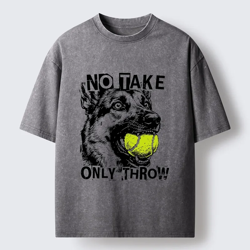 Tokyo-Tiger Dog Wants Ball Thrown Washed T-Shirt