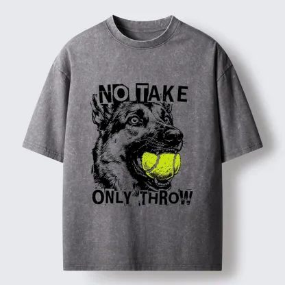 Tokyo-Tiger Dog Wants Ball Thrown Washed T-Shirt