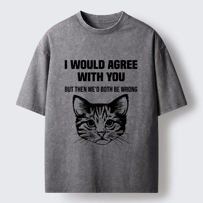 Tokyo-Tiger Cat Refuses To Agree Washed T-Shirt