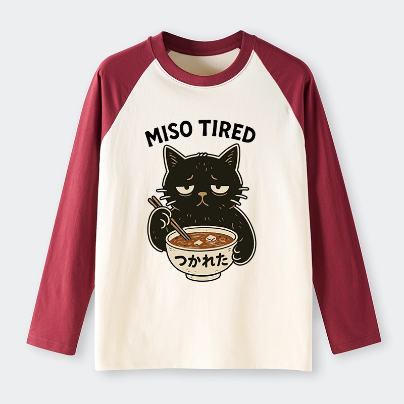 Tokyo-Tiger I’m So Tired Raglan Long Sleeve T-shirt