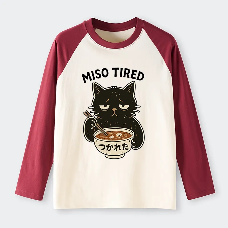 Tokyo-Tiger I’m So Tired Raglan Long Sleeve T-shirt