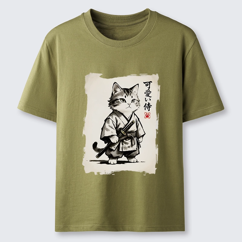 Tokyo-Tiger Japanese Samurai Cat Illustration Classic T-Shirt
