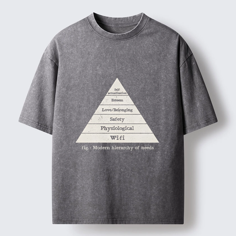 Tokyo-Tiger Funny Wifi Is Essential Meme Washed T-Shirt