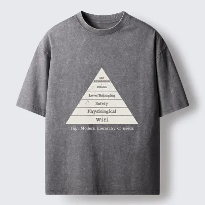 Tokyo-Tiger Funny Wifi Is Essential Meme Washed T-Shirt