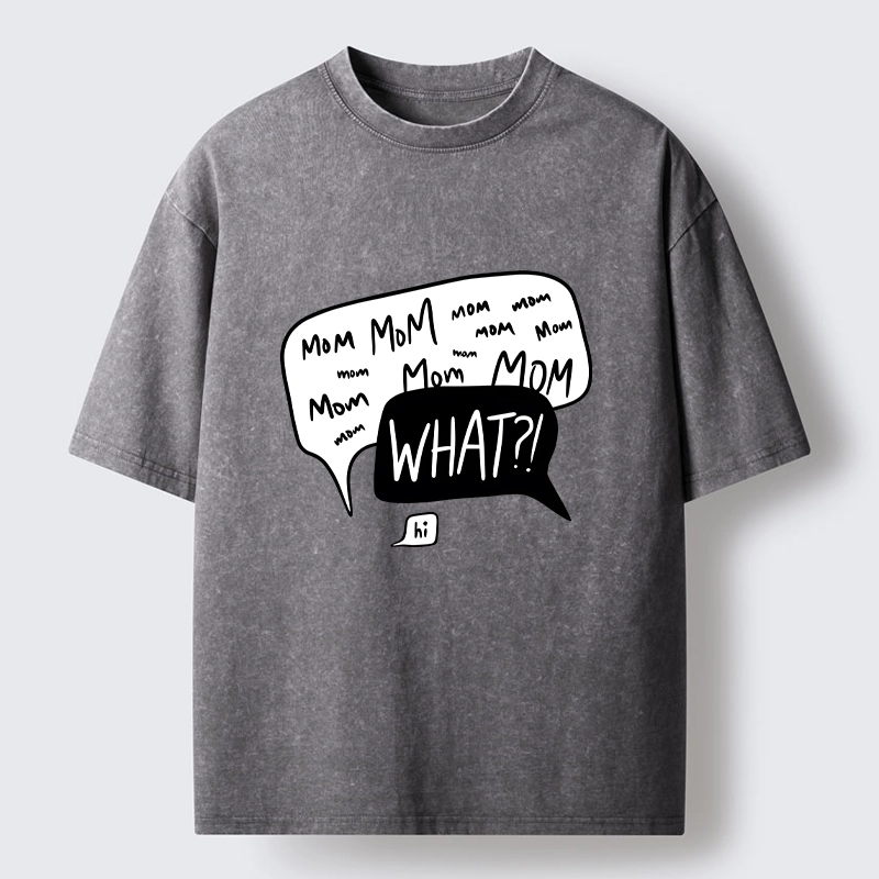 Tokyo-Tiger Chaotic Mom Talk What Meme Art Washed T-Shirt