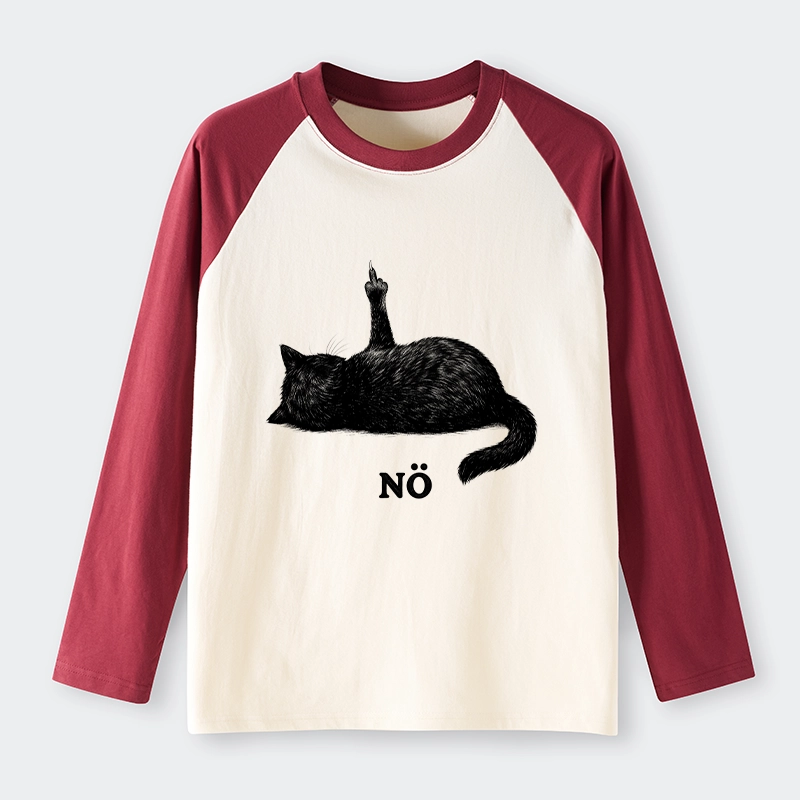 Tokyo-Tiger Cat Refused Raglan Long Sleeve T-shirt