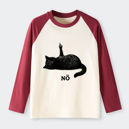 Tokyo-Tiger Cat Refused Raglan Long Sleeve T-shirt