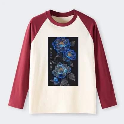 Tokyo-Tiger The Sea Of Flowers In The Darkness Raglan Long Sleeve T-shirt