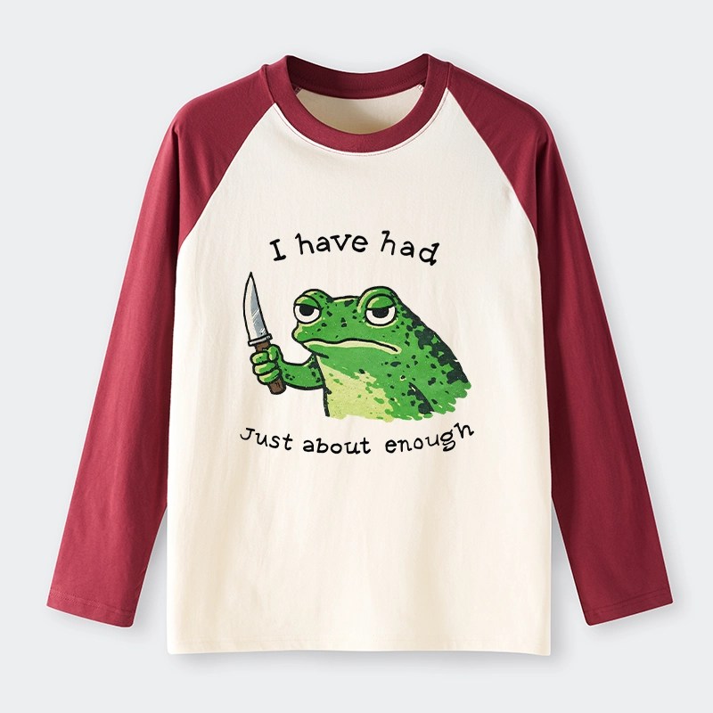 Tokyo-Tiger Impatient Frog Raglan Long Sleeve T-shirt