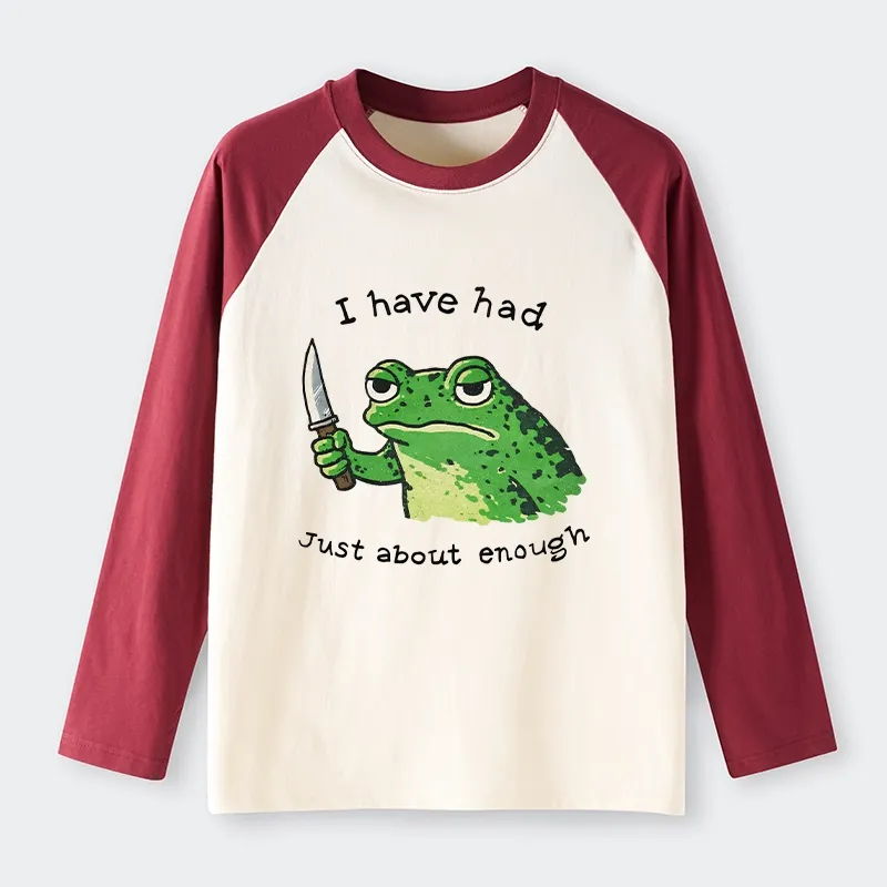 Tokyo-Tiger Impatient Frog Raglan Long Sleeve T-shirt