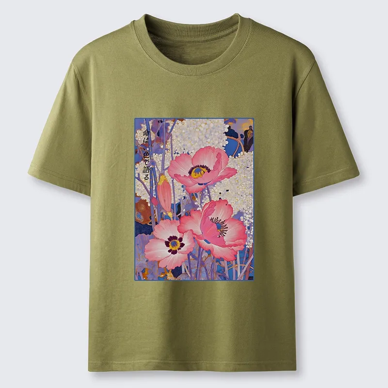 Tokyo-Tiger Vintage Japanese Poppy Art Classic T-Shirt