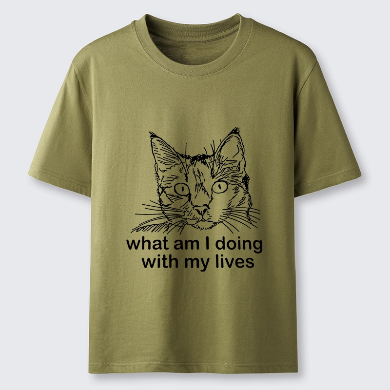 Tokyo-Tiger Confused Cat Life Reflection Classic T-Shirt