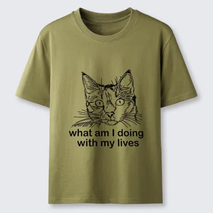 Tokyo-Tiger Confused Cat Life Reflection Classic T-Shirt