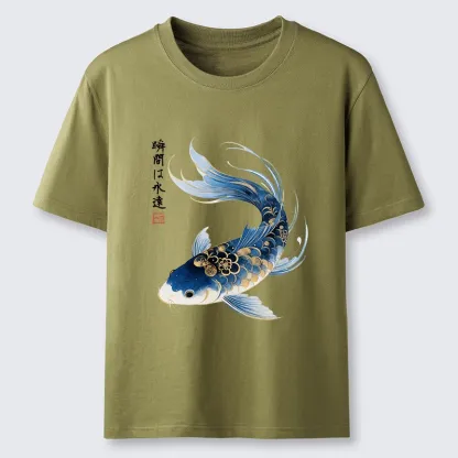 Tokyo-Tiger Elegant Koi Fish Watercolor Art Classic T-Shirt